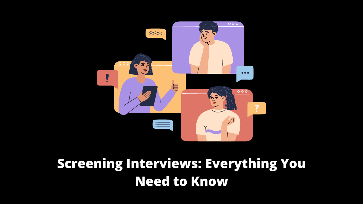 A screening interview is the first discussion recruiters have with applicants as part of the hiring process. It could happen in person, on the phone, or through video conferencing.